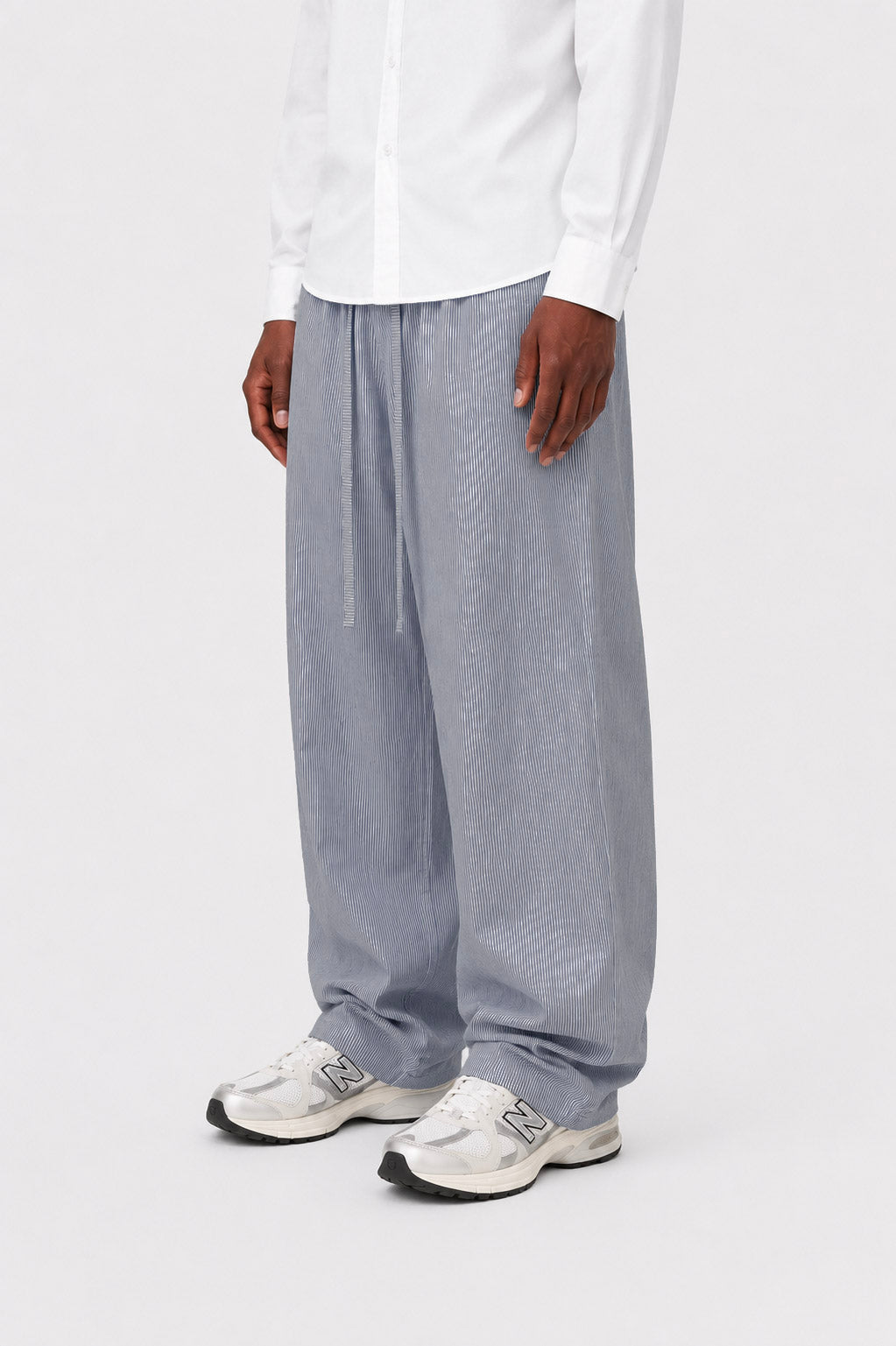 linen striped pants