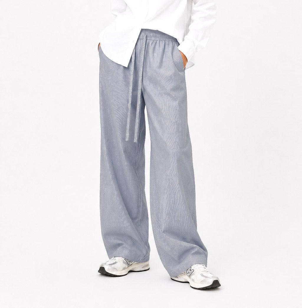 linen striped pants
