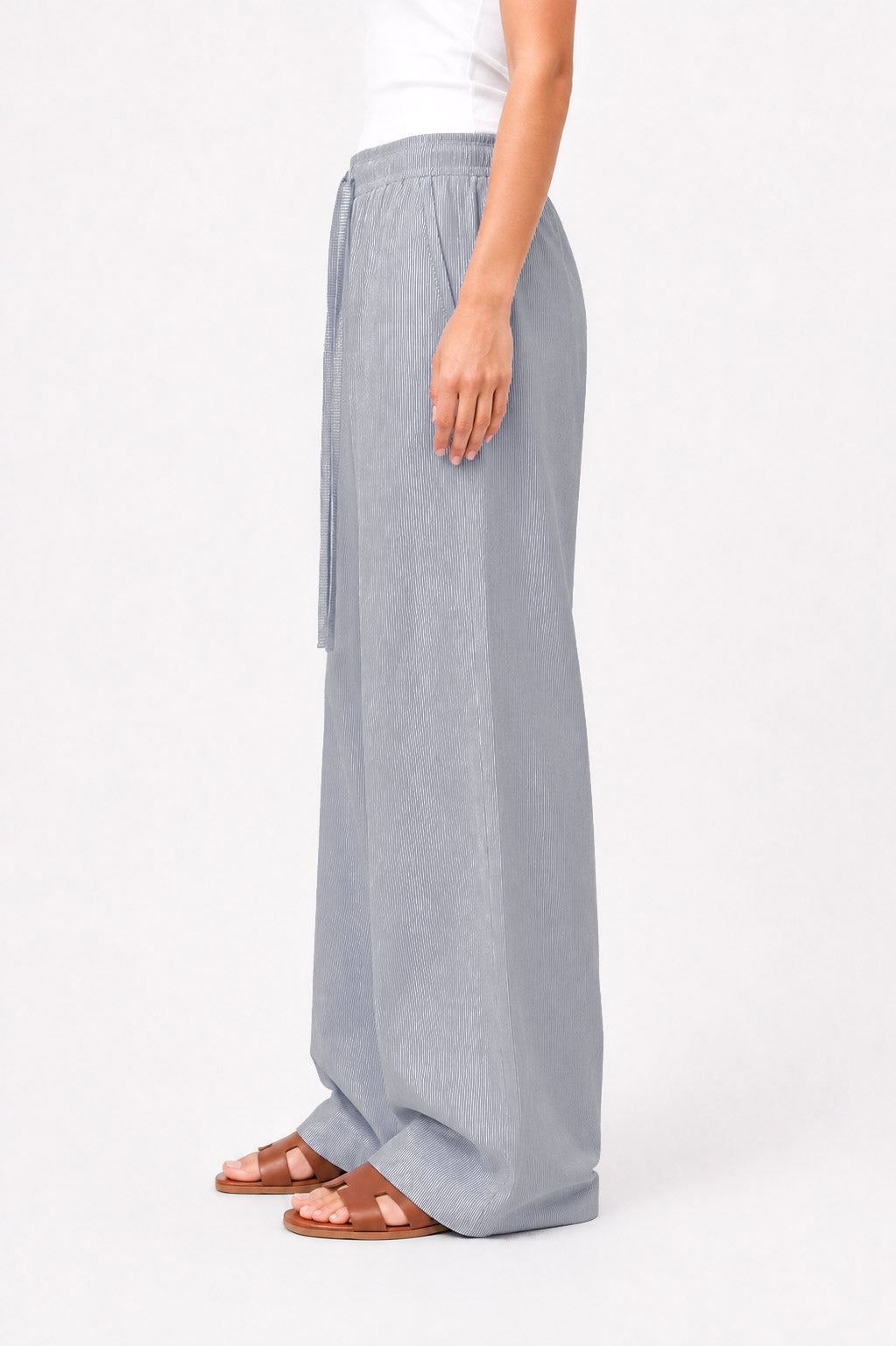 linen striped pants