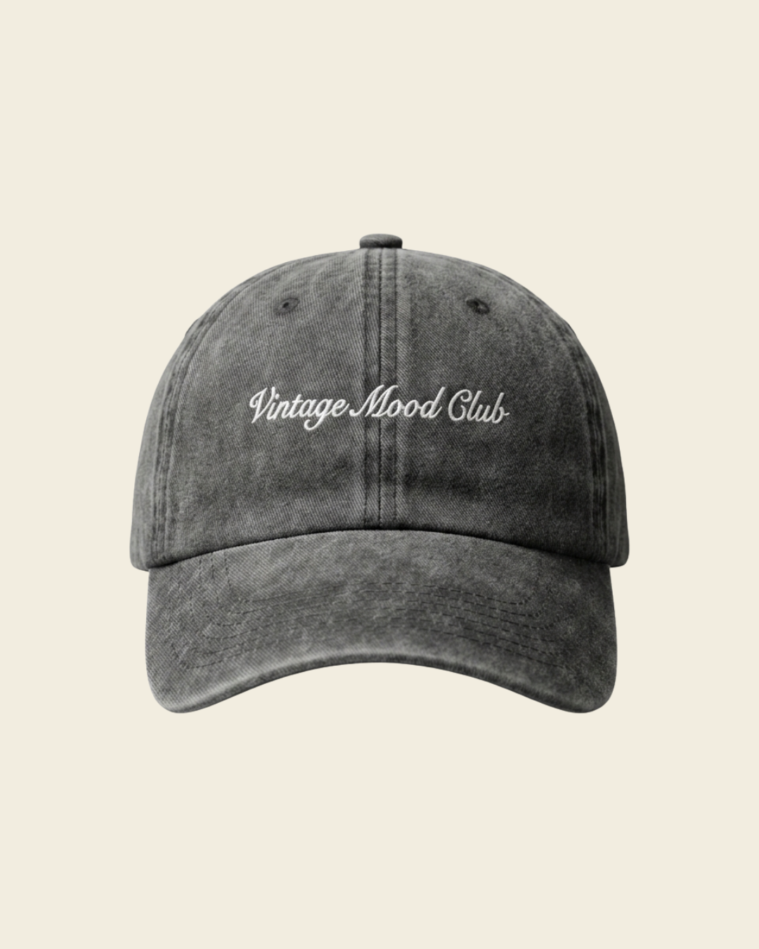 Vintage Mood Club Cap-Washed Grey