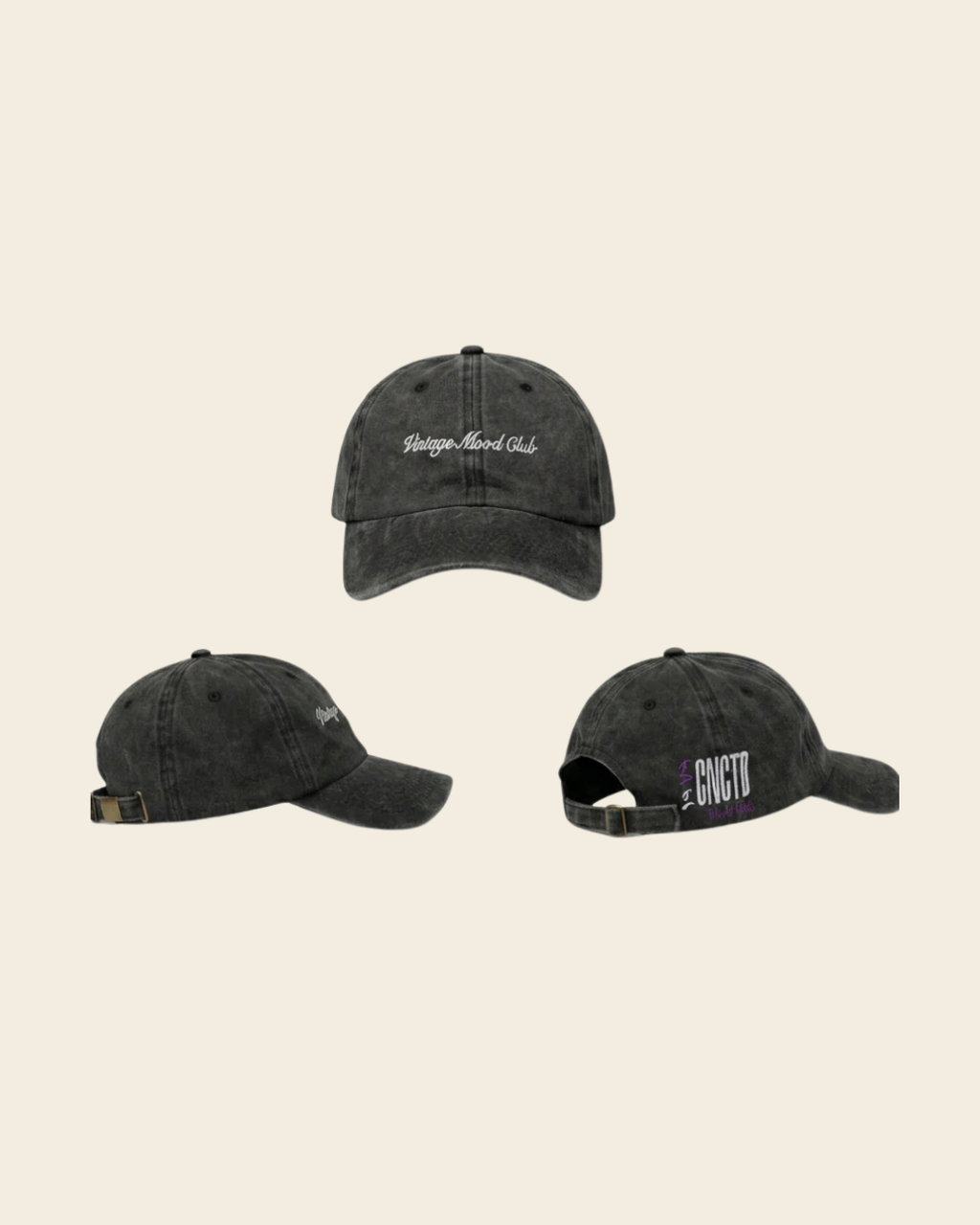 Vintage Mood Club Cap-Washed Grey