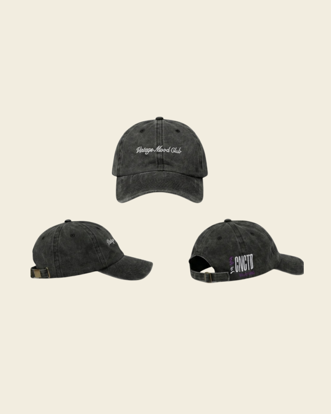 Vintage Mood Club Cap-Washed Grey